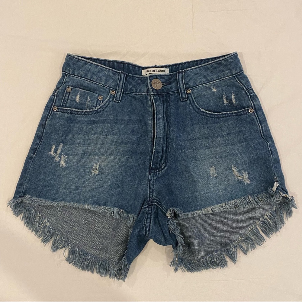 One Teaspoon high waisted jean shorts